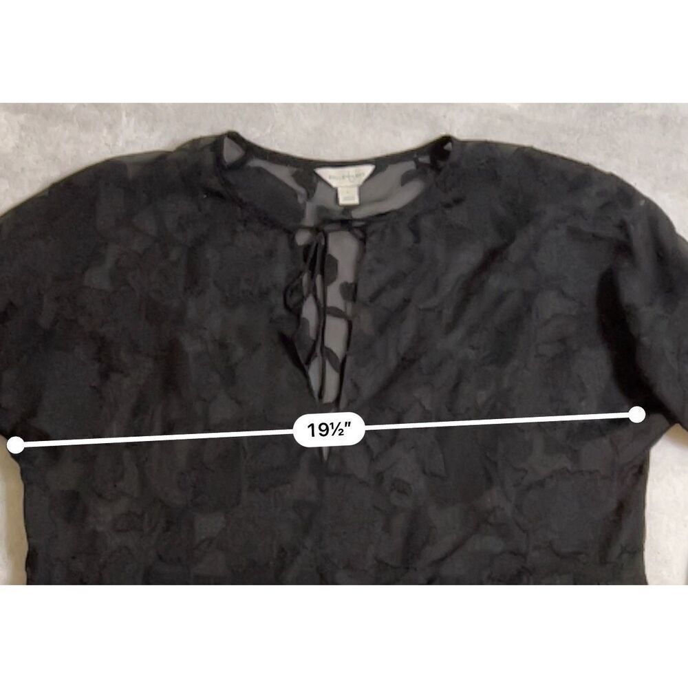 Gothic Romantic Sheer Floral Blouse Women’s SMALL - Picture 7 of 7